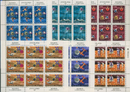 Jugoslawien 1971 Weltraumforschung Kleinbg. 1409/14 K Postfrisch (C93519) - Blocks & Kleinbögen