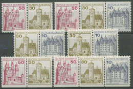Bund 1977 Burgen & Schlösser Zusammendrucke W 57/62 I Postfrisch - Zusammendrucke