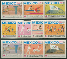 Jemen (Königreich) 1968 Olympische Sommerspiele Mexico 493/502 B Postfrisch - Yemen