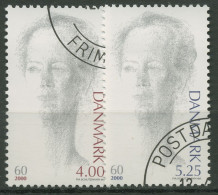Dänemark 2000 Königin Margrethe II. 60. Geburtstag Zeichnung 1238/39 Gestempelt - Used Stamps