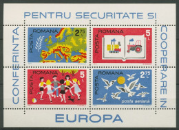 Rumänien 1975 KSZE Landkarte V. Europa Block 124 Postfrisch (C92058) - Blocks & Sheetlets