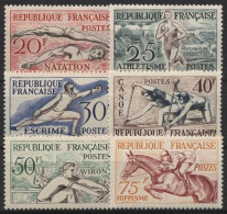 Frankreich 1953 Freimarken Sportarten 978/83 Postfrisch - Neufs