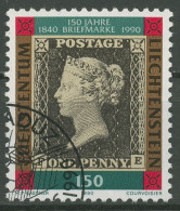 Liechtenstein 1990 150 Jahre Briefmarken MiNr.1 Großbritannien 986 Gestempelt - Oblitérés