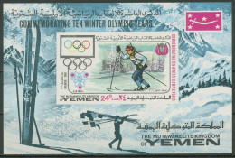 Jemen (Königreich) 1968 Flaggen, Olympiade Block 106 Postfrisch (C19012) - Yemen