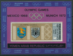 Jemen (Nordjemen) 1968 Olympiade Austragungsorte Block 85 Postfrisch (C19013) - Yemen