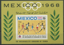 Jemen (Königreich) 1968 Olympiade Mexico Block 73 Postfrisch (C19002) - Yemen