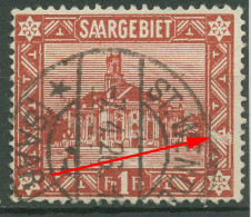 Saargebiet 1922 Ludwigskirche Druckzufälligkeit/Plattenfehler 94 PF ? Gestempelt - Used Stamps