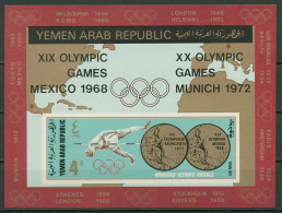 Jemen (Nordjemen) 1968 Goldmedaillen Olympiade Block 78 Postfrisch (C19020) - Yémen
