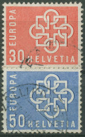 Schweiz 1959 Europa CEPT Kette Aus Ringen Und Quadraten 679/80 Gestempelt - Gebraucht