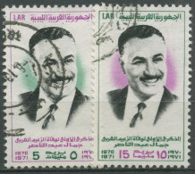 Libyen 1971 Staatspräsident Von Ägypten Gamal Adb El-Nasser 342/43 Gestempelt - Libya