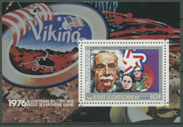 Komoren 1976 Albert Einstein Raumfahrt Viking Block 53 A Postfrisch (C62606) - Komoren (1975-...)