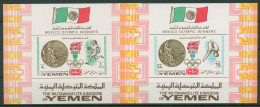 Jemen (Königreich) 1968 Goldmedaillengewinner Block 141/42 Postfrisch (C19010) - Yémen