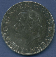 Bayern 3 Mark 1914 D, König Ludwig III., J 52 Vz +, Bunte Patina (m2956) - 2, 3 & 5 Mark Plata