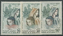 Marokko 1962 Nachwuchs Kinder Pentagramm 485/87 Mit Falz - Marokko (1956-...)