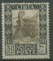 Italienisch-Libyen 1921 Freimarke Römisches Ruderboot 30 Mit Falz, Mängel - Libië