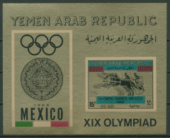 Jemen (Nordjemen) 1968 Olympiade Mexiko Block 71 Postfrisch (C19023) - Yémen