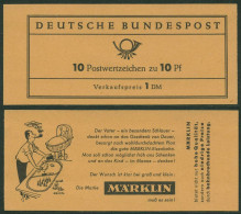 Bund 1961 Dürer Markenheftchen MH 7 A II RLV I Type A Postfrisch - Autres & Non Classés