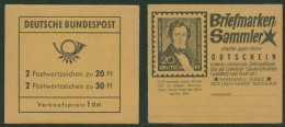 Bund 1968 Brandenburger Tor Markenheftchen MH 14 B Postfrisch - Other & Unclassified