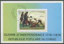 Kongo (Brazzaville) 1976 200 Jahre USA Schlacht Block 10 Gestempelt (C62612) - Oblitérés