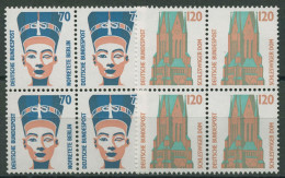 Bund 1988 Sehenswürdigkeiten SWK 1374/75 4er-Block Postfrisch - Unused Stamps