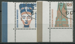 Bund 1988 Sehenswürdigkeiten SWK 1374/75 Ecke 3 Gestempelt - Used Stamps