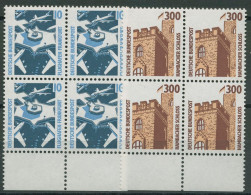 Bund 1988 Sehenswürdigkeiten SWK 1347/48 4er-Block UR Postfrisch - Unused Stamps