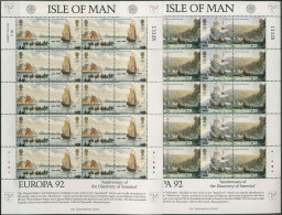 Isle Of Man 1992 CEPT Entdeckung Amerikas 503/06 ZD-Bogen Postfrisch (SG61592) - Isola Di Man