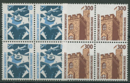 Bund 1988 Sehenswürdigkeiten SWK 1347/48 4er-Block Postfrisch - Unused Stamps