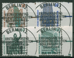 Bund 1987 Sehenswürdigkeiten SWK Mit Rand Rechts 1339/42 SR Re. TOP-ESST BERLIN - Used Stamps