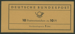 Bund 1960 Heuss (fluor. Papier) Markenheftchen MH 6 E R1 Postfrisch - Other & Unclassified