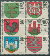 Tschechoslowakei 1971 Wappen Stadtwappen 1994/99 Gestempelt - Gebruikt