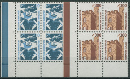 Bund 1988 Sehenswürdigkeiten SWK 1347/48 4er-Block Ecke 3 Postfrisch - Unused Stamps