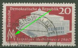 DDR 1960 Leipziger Herbstmesse Mit Plattenfehler 781 F 30 Gestempelt - Abarten Und Kuriositäten