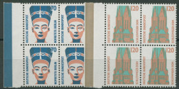 Bund 1988 Sehenswürdigkeiten SWK 1374/75 4er-Block SR Li. Postfrisch - Unused Stamps