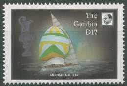 Gambia 1987 America's Cup Segelregatta Boote Blockmarke 680 Postfrisch - Gambie (1965-...)
