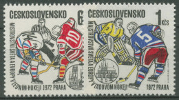 Tschechoslowakei 1972 Eishockey-WM Prag 2065/66 Postfrisch - Ongebruikt