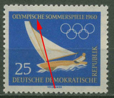 DDR 1960 Olympische Spiele 1960 Rom Mit Plattenfehler 749 F 26 Postfrisch - Variétés Et Curiosités