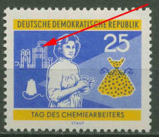DDR 1960 Tag Des Chemiearbeiters Mit Plattenfehler 803 F 42 Postfrisch - Variétés Et Curiosités