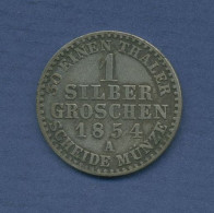 Preußen 1 Silbergroschen 1854 A, Friedrich Wilhelm IV., J 77 Ss (m6523) - Groschen & Andere Kleinmünzen