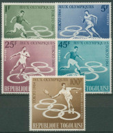 Togo 1964 Olympische Sommerspiele Tokio Tennis Diskus 435/39 A Postfrisch - Togo (1960-...)