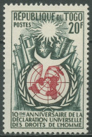 Togo 1958 10 Jahre Erklärung Der Menschenrechte Durch Die UNO 246 Postfrisch - Unused Stamps