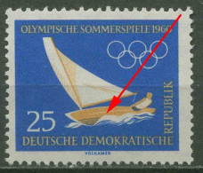 DDR 1960 Olympische Spiele 1960 Rom Mit Plattenfehler 749 F 21 Postfrisch - Errors & Oddities