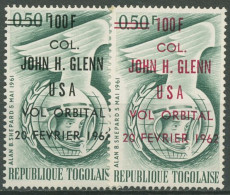 Togo 1962 Raumfahrt Raumflug Von John Glenn 339 A/b Postfrisch - Togo (1960-...)