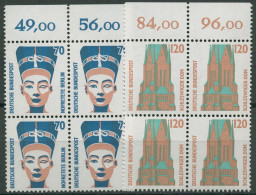 Bund 1988 Sehenswürdigkeiten SWK 1374/75 4er-Block OR Postfrisch - Unused Stamps