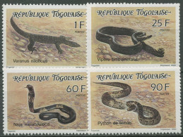 Togo 1990 Reptilien Python Kobra Nilwaran 2170/73 Postfrisch - Togo (1960-...)