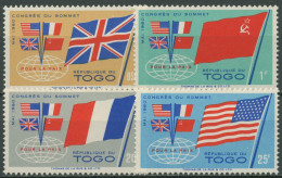 Togo 1960 Gipfelkonferenz In Paris Flaggen 294/97 Postfrisch - Togo (1960-...)