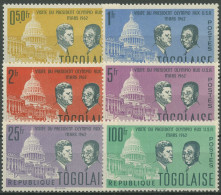Togo 1962 Besuch Von Sylvanus Olympio In Den USA Kennedy 350/55 Postfrisch - Togo (1960-...)