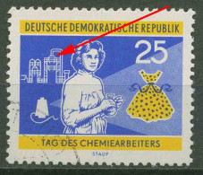 DDR 1960 Tag Des Chemiearbeiters Mit Plattenfehler 803 F 42 Mit Massenentwertung - Plaatfouten En Curiosa