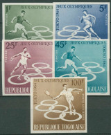 Togo 1964 Olympische Sommerspiele Tokio Tennis Diskus 435/39 B Postfrisch - Togo (1960-...)