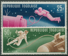 Togo 1965 Raumfahrt Menschen Im Weltraum 487/88 A Postfrisch - Togo (1960-...)